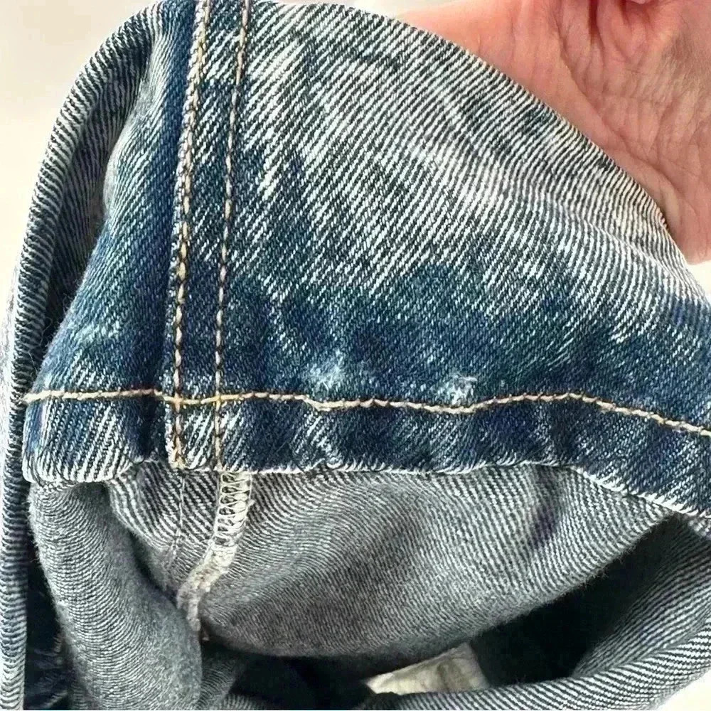 Made in the Shade vintage blue Jean skirt 3 denim acid washed 80s high waisted - Picture 9 of 11